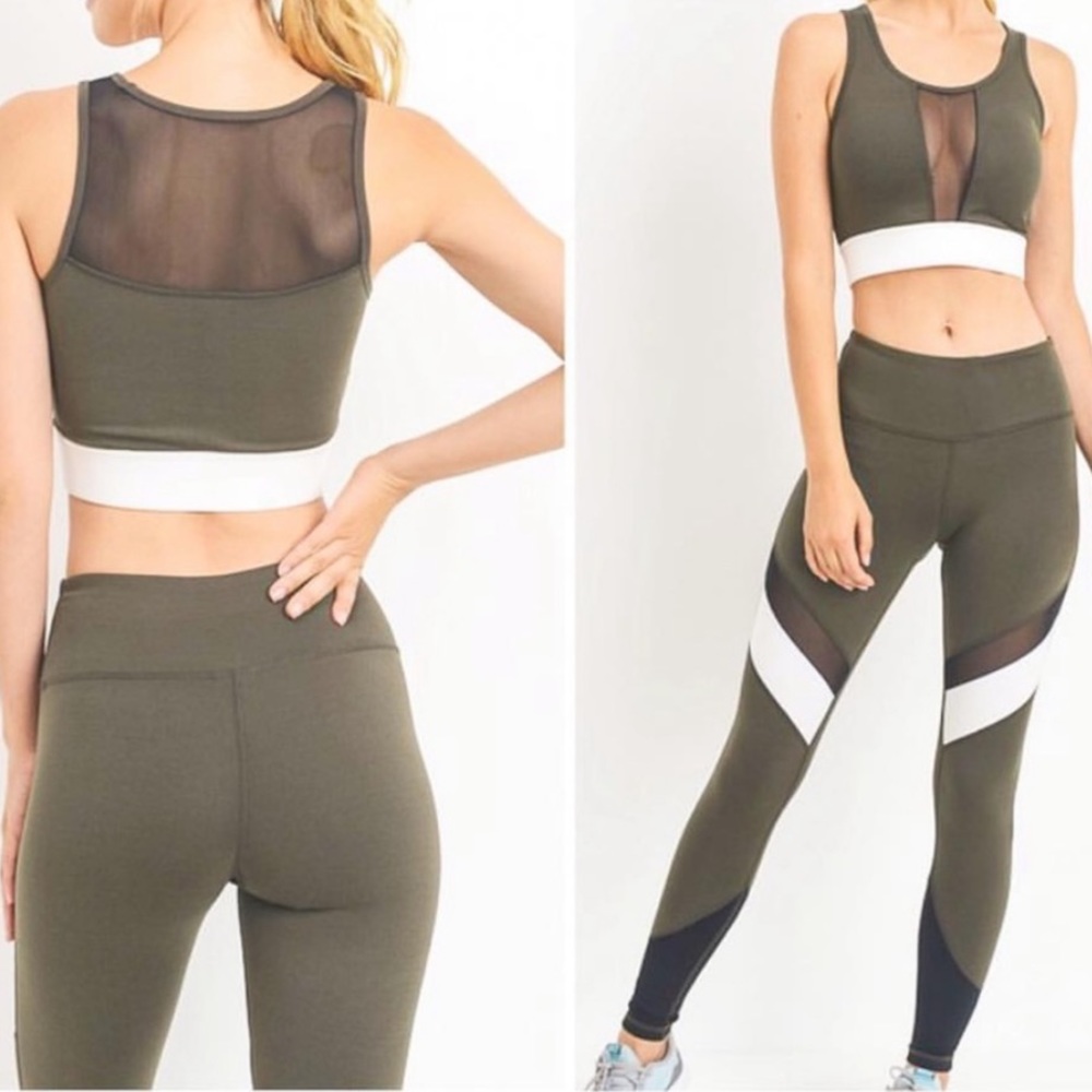 Mono B Mesh Sports Bra Sz L
